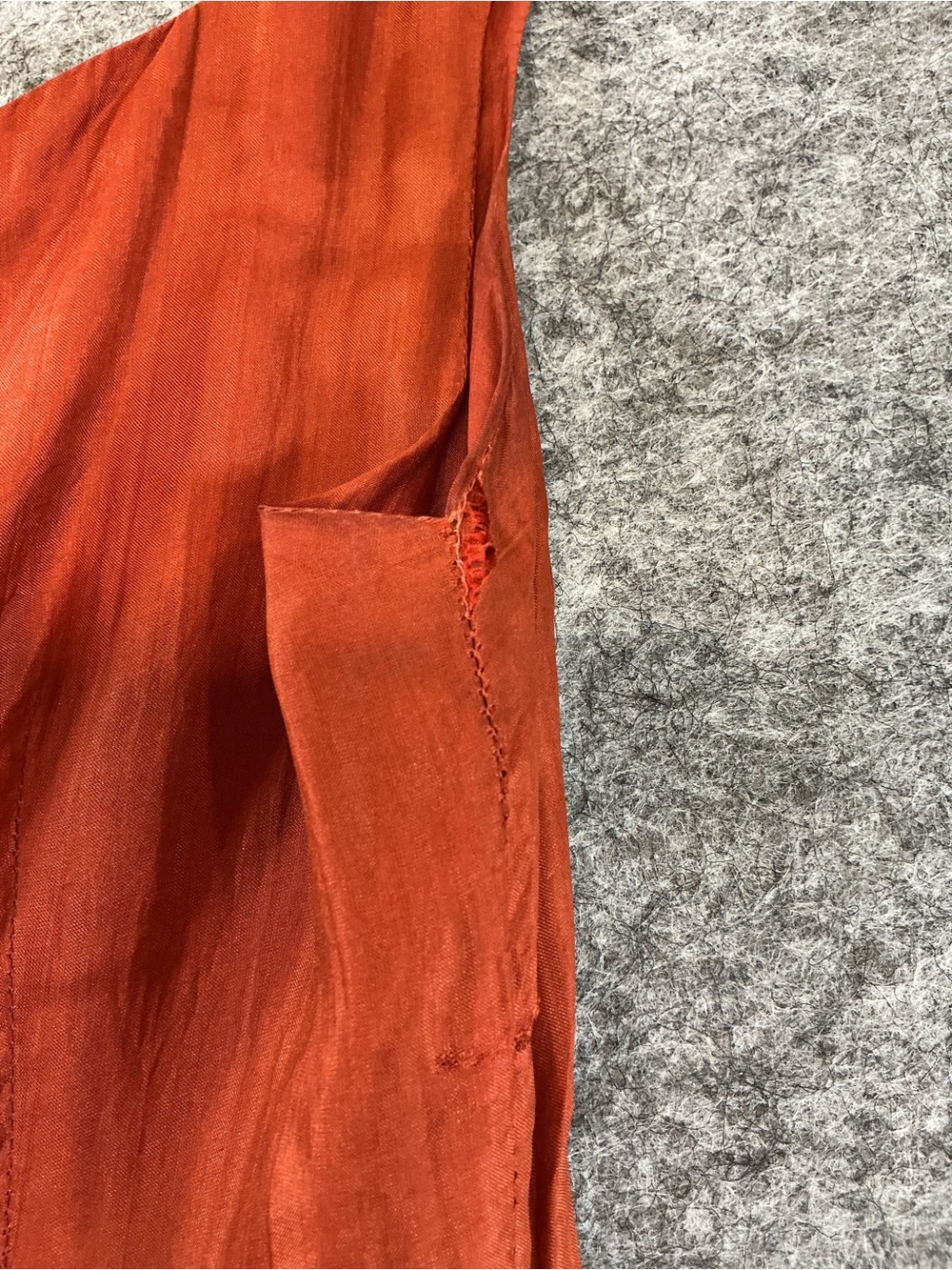 Chan Luu Rust Orange Scoop Neck Midi Dress Size S - Picture 6 of 6